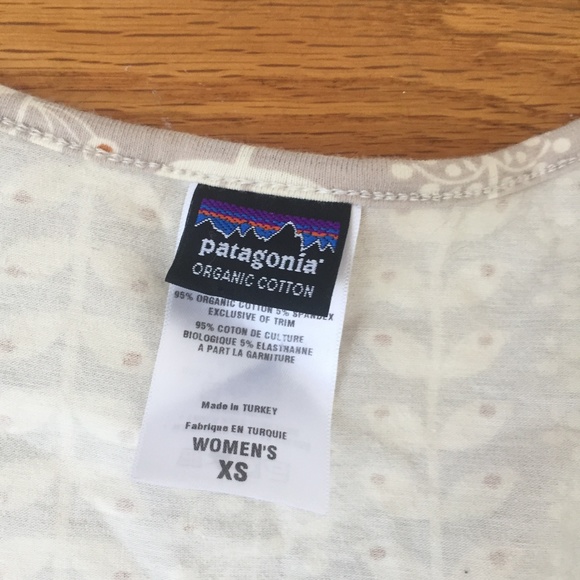 Sold - Patagonia Tan Floral Cotton Dress - Picture 5 of 5